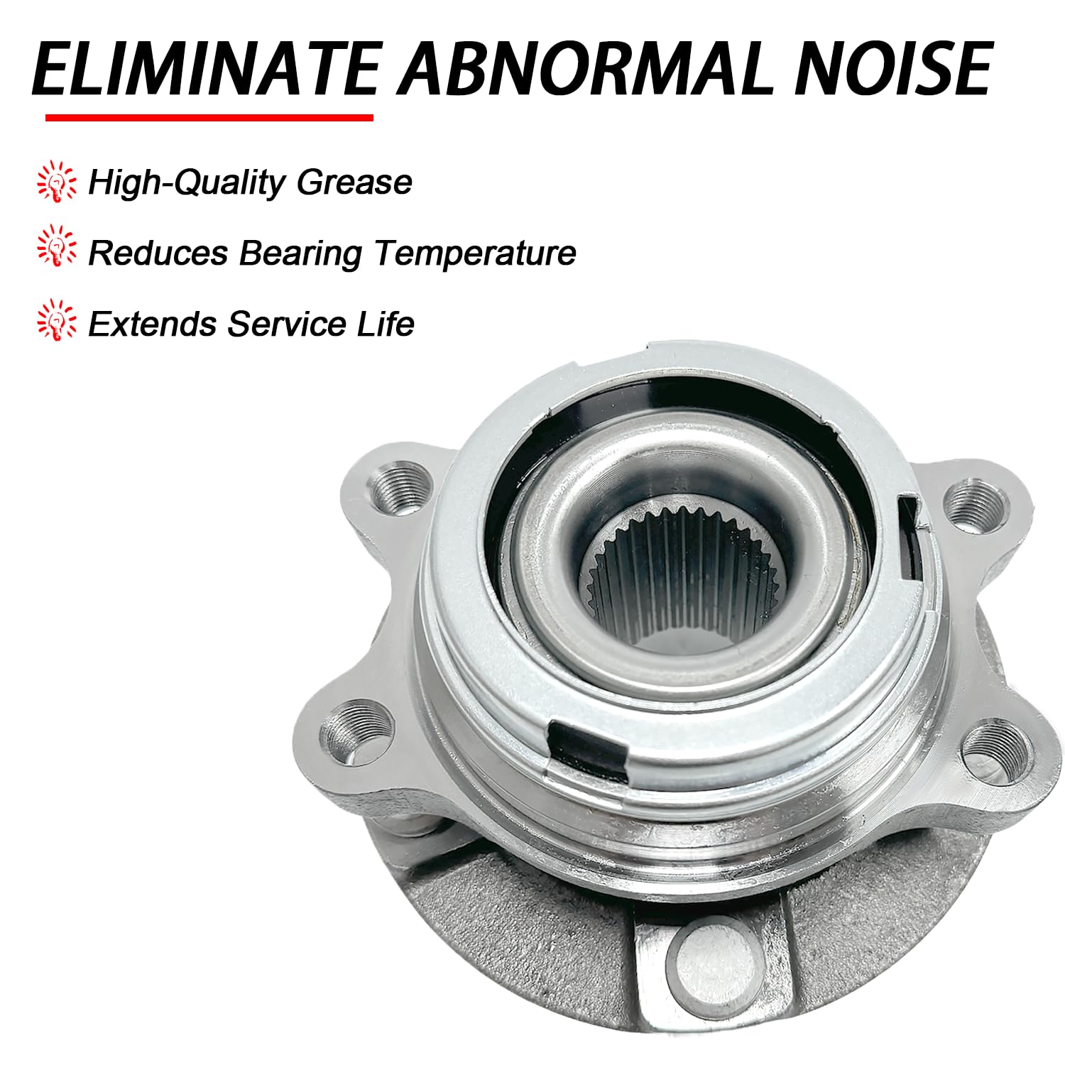 513296 Front Wheel Bearing and Hub Assembly Compatible with Nissan Altima Maxima Murano Pathfinder 2007-2021, Infiniti Jx35 Qx50 Qx60, 5 Lugs w/ABS
