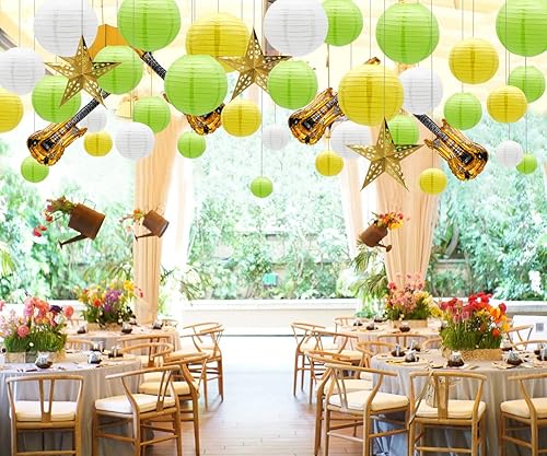 Miniatura 5 de Faroles redondos de papel chinos decorativos para graduación, primavera y verano, decoraciones hawaianas de Luau para playa, fiesta de piña, baby