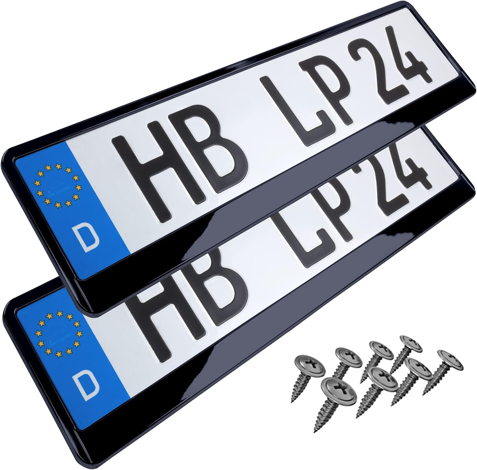 2er Set Kennzeichenhalter Premium - Mit Klippleiste Made In Germany