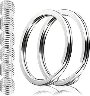 30 Pcs Marine Grade SS316 Split Ring 25mm Metal Keychain Rings for Scuba Gear BCD Attachment Pet Tag Key