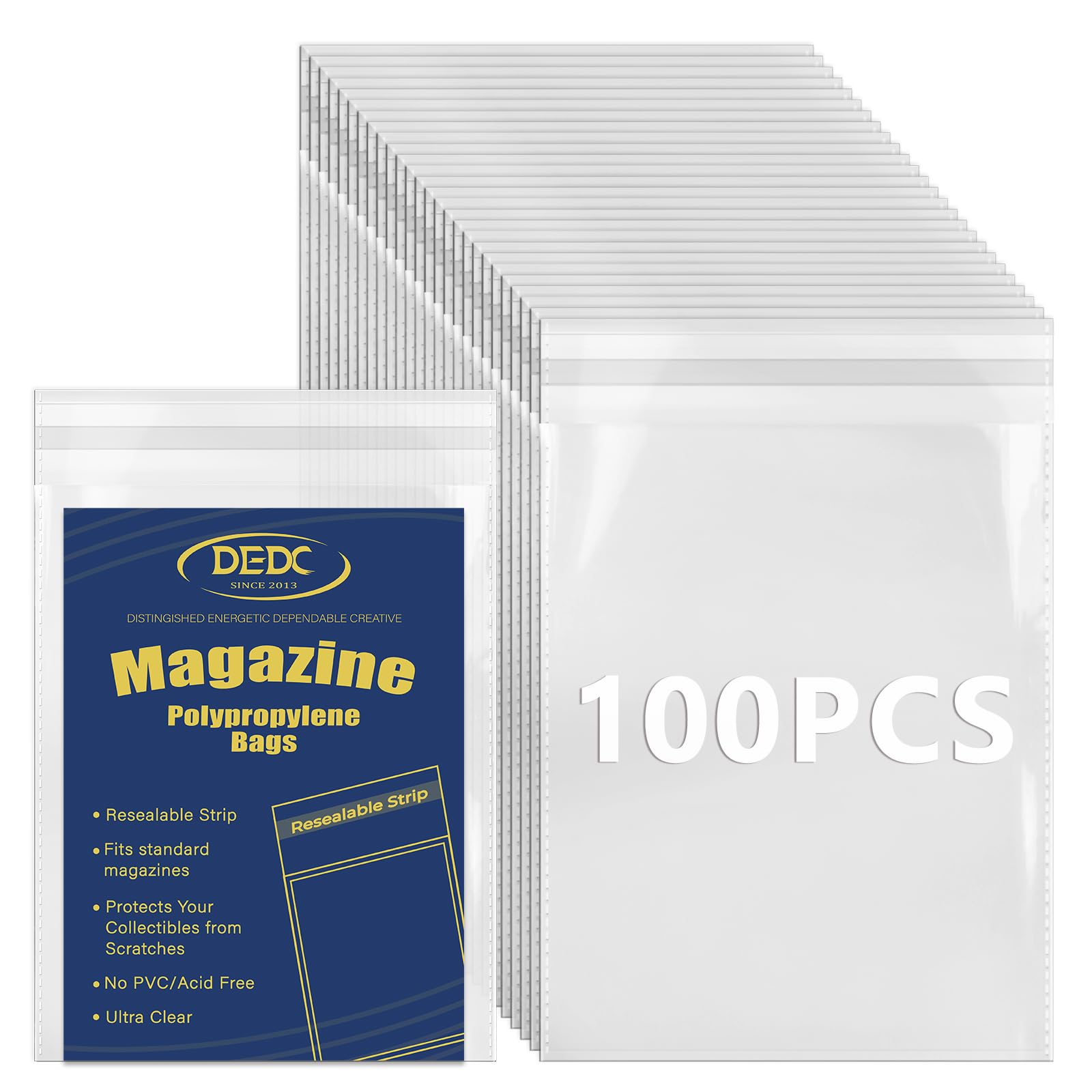 DEDC Magazine Covers Plastic Protector, Magazine Bags, Magazine Sleeves for Storage and Display