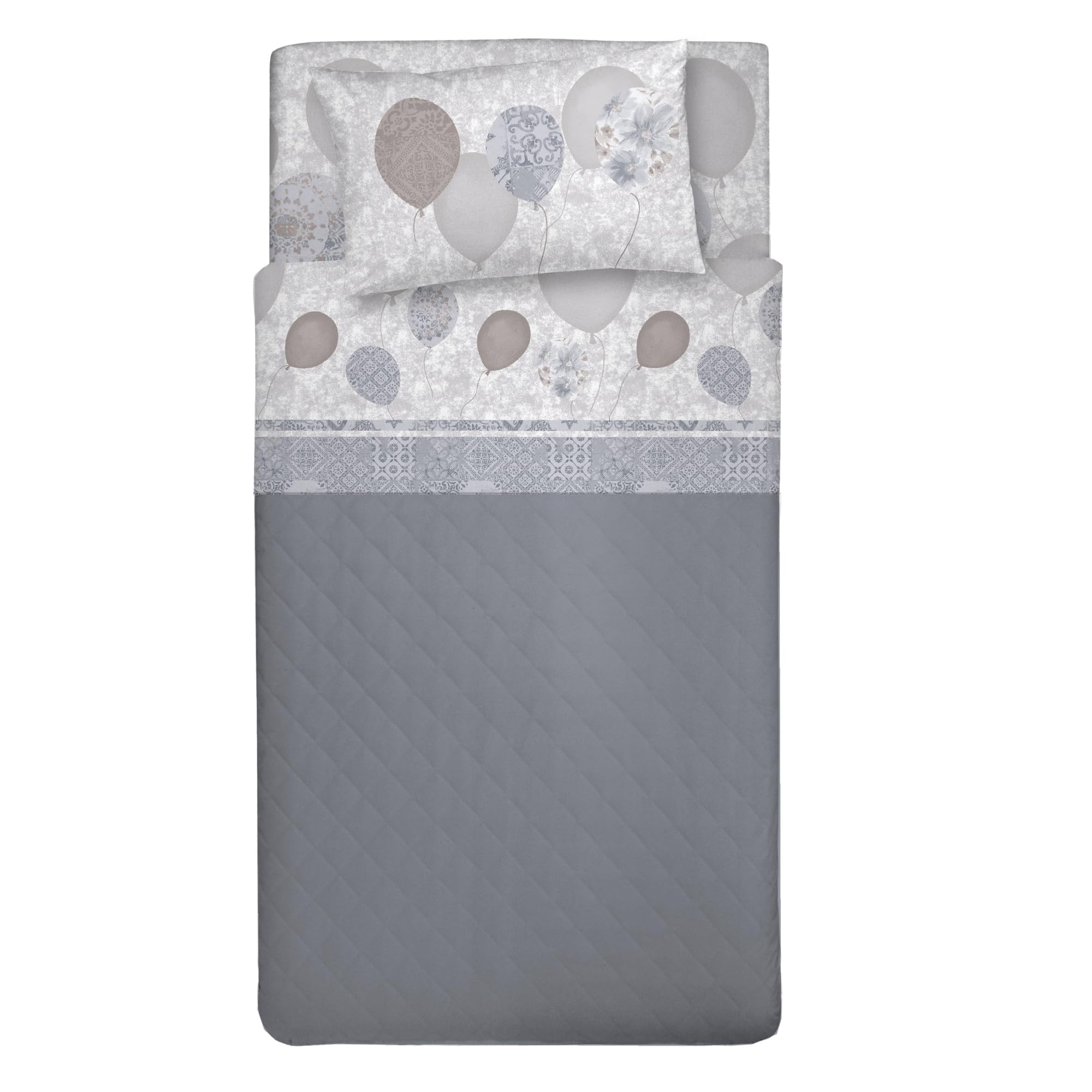 PENSIERI DELICATI 3/4 Bed Sheet Set, 100% Cotton, 120 x 200 cm 3/4 Bed Sheet Set, Includes Bottom Sheet