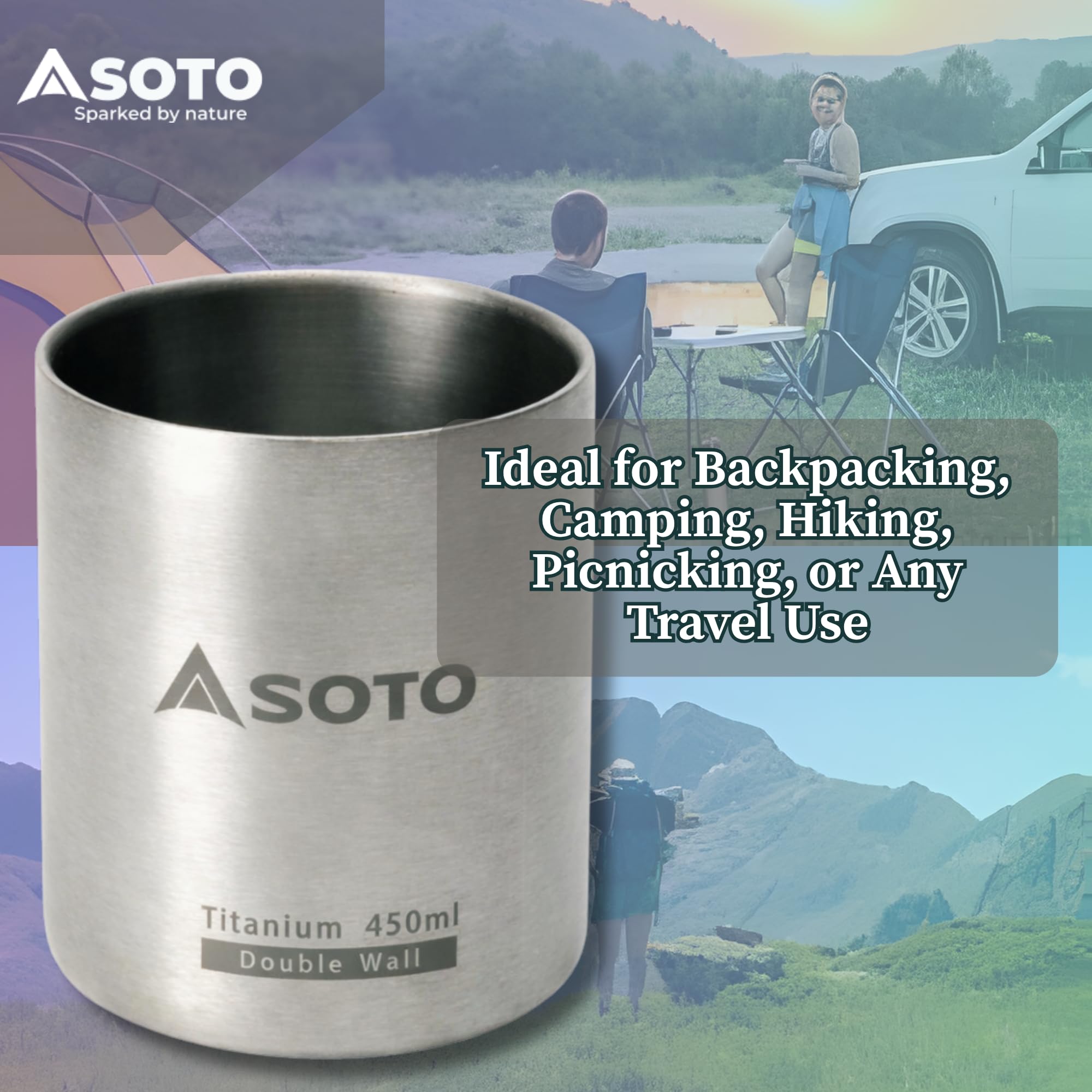 Amazon.com : SOTO Aero Double-Wall Titanium Camping Mug, Insulated