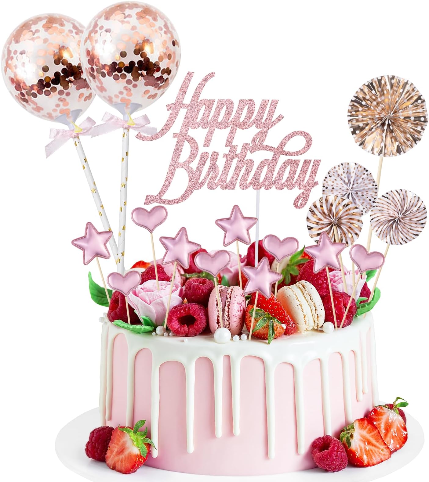 Kit Décoration Gâteau Anniversaire - 49 Pièces (48 Toppers Cupcake + 1 Grand Topper) - Fête Enfant Colorée