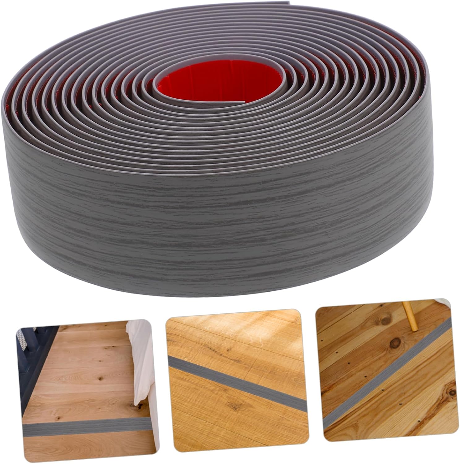 DOITOOL 5m Self Adhesive Doorway Transition Strip Floor Edge Strips for Uneven Floors Peel and Stick Trim