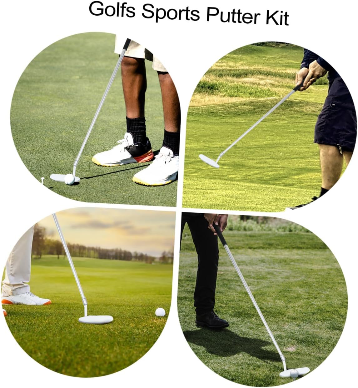 KICHOUSE 1set Section Detachable Golf Putter for Indoor and Outdoor Practice Lightweight Construction Portable Golf Training Equipment for Skill Improvement