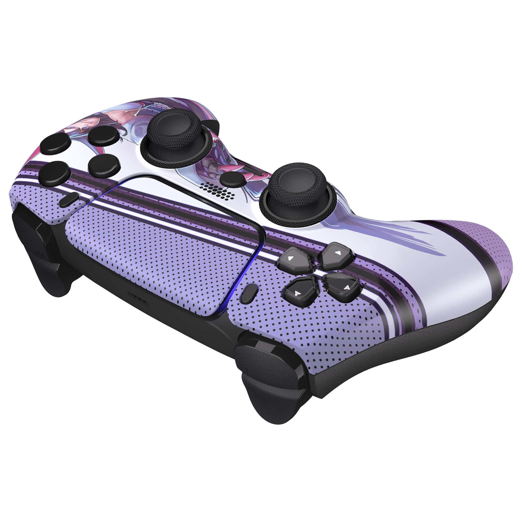 eXtremeRate Luna Cover per ps5 Controller Joystick,Shell Frontale Touchpad Ricambio,Scocca Ridisegnata&Anelli per ps5 Joypad BDM 010/020/030/040/050-Neko Mecha