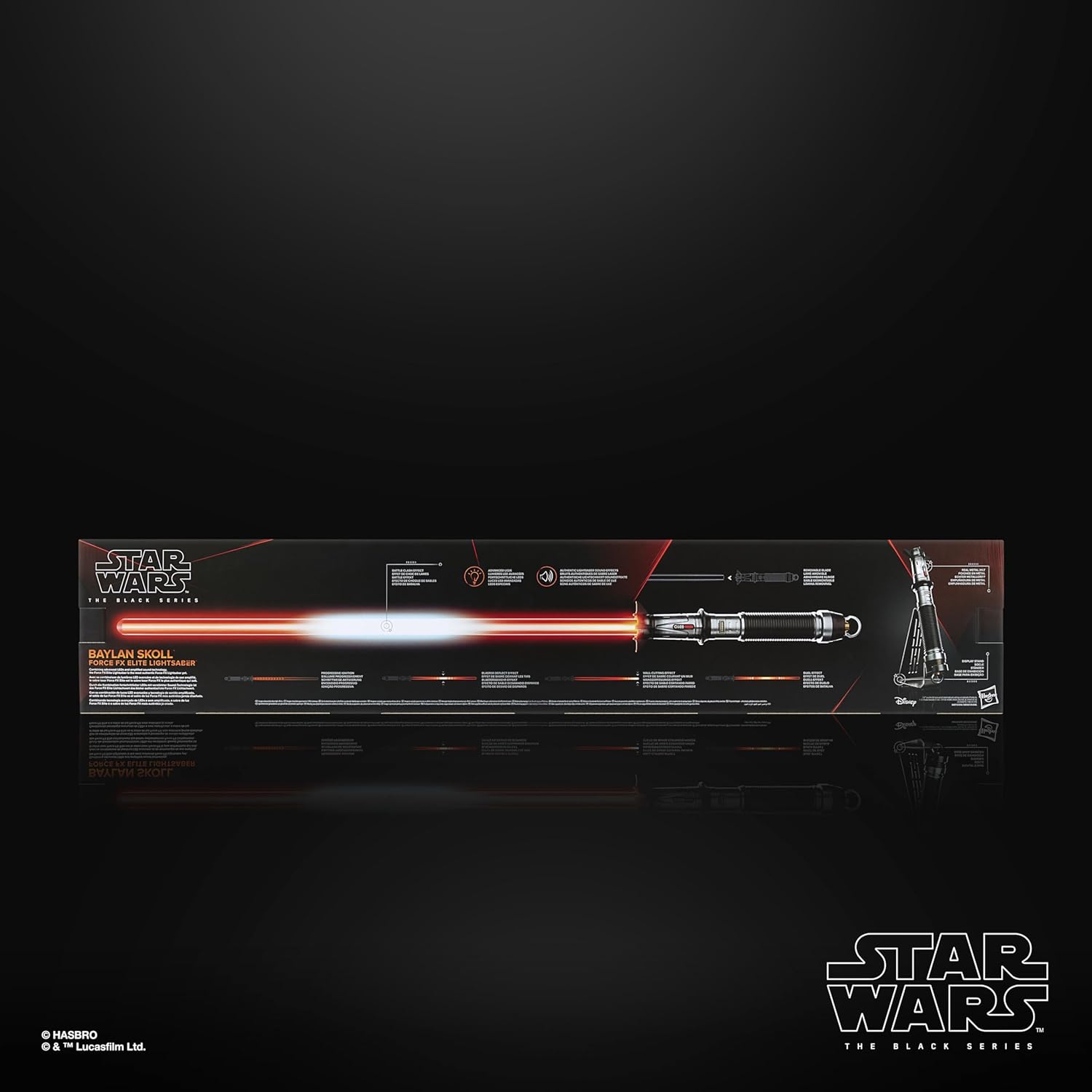 Lightsaber packaging with diagram