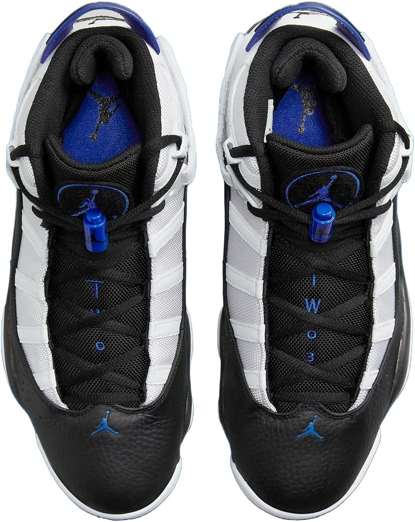 Nike Jordan Men's 6 Rings Basketball Shoes 322992-012 White Game Royal Black 10.5