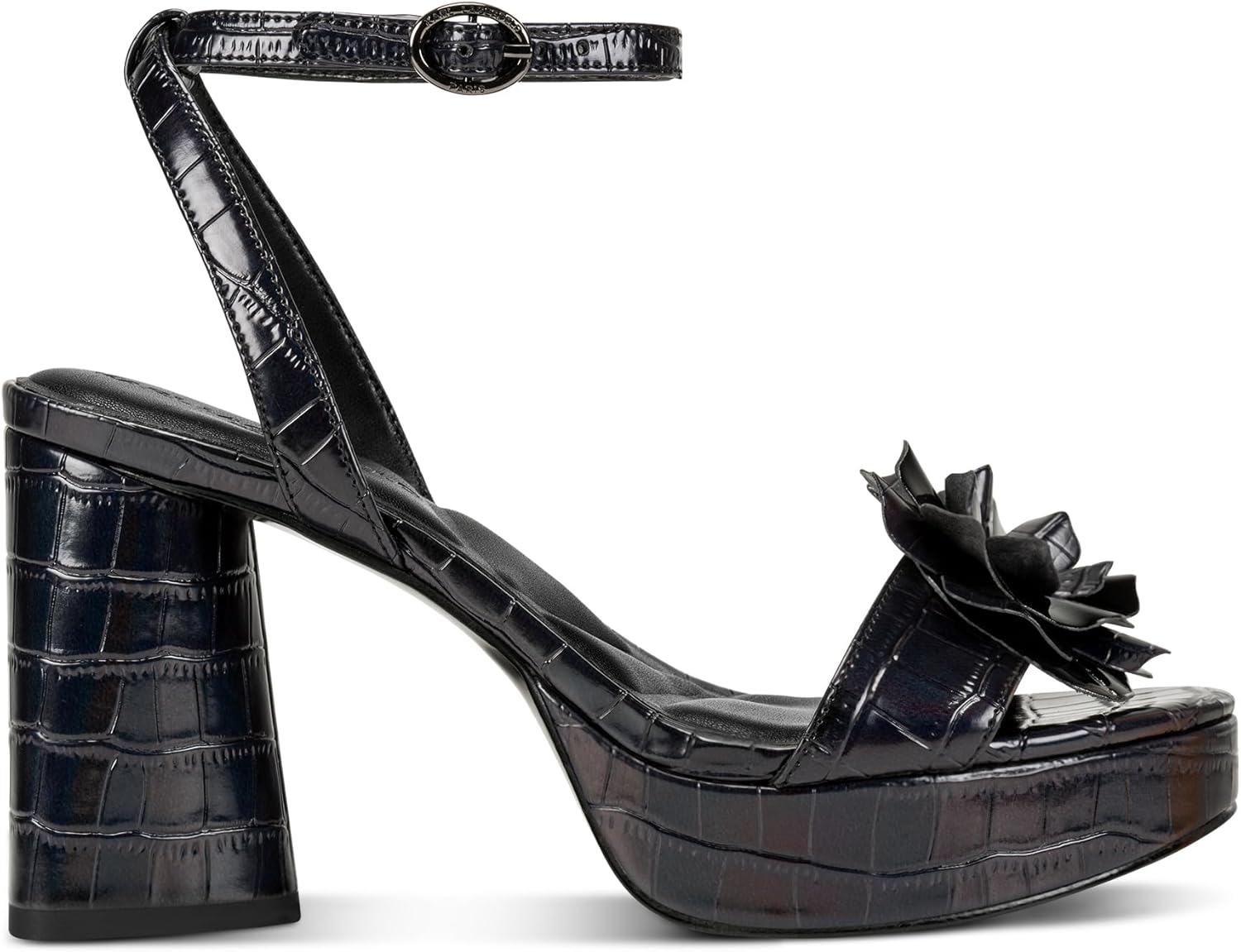 KARL LAGERFELD Women's Haden Platform Heel With Flower Embellishment