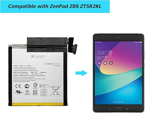 Miniatura 5 de C11P1615 - Batería de repuesto compatible con Asus ZenPad Z8S ZT582KL ASUS_P00J con kit de herramientas