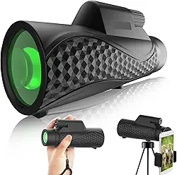 Luneta 12x42, luneta prisma HD BAK-4, adequada para smartphones, à prova d'água, adequada para adultos e crianças, adequada para observação de pássaros e tirar fotos, shows