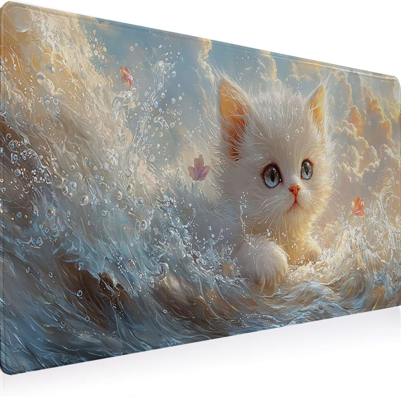 Podkładka pod mysz, podkładka pod mysz XXL 1200 x 600 mm podkładka pod mysz dla graczy, wodoodporna gumowa podstawa, duża podkładka pod mysz do gier na biurko szyte krawędzie wodoodporna