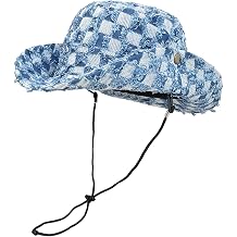 Wide Brim Bucket Sun Hat Packable Cotton Denim Cowboy Sun Hat for Women Men Summer Outdoor Fisherman Cap