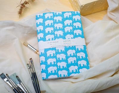ADRISH Zerowaste Handmade A6 Journal (Bohemian Elephant Print)