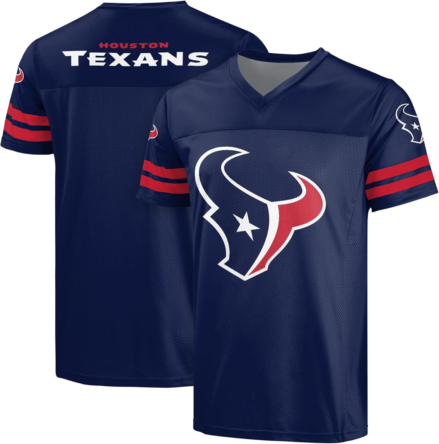 FOCO NFL Men’s Officially Licensed Throwback Retro V-Neck Football Top