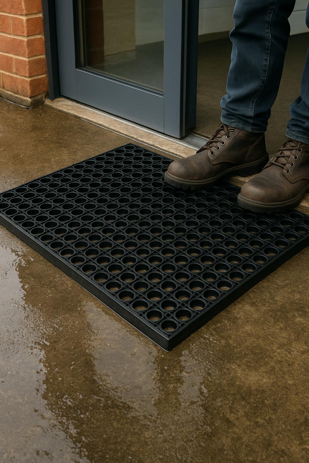 Buildingshop Rubber Hollow Mat – 22mm Thick (Black) (3.3 ft x 5 ft) - Image 3 thumbnail