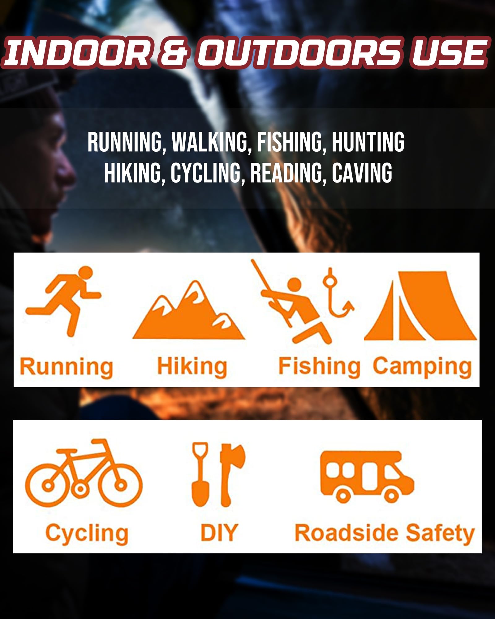 Lichamp Camping-Stirnlampen-Taschenlampe, 8 Stück, superhelle COB-Stirnlampe für Laufen, Lesen, Wandern, Wandern, Klettern, Angeln, Jagen, Joggen, Scheinwerfer-Multipack für Erwachsene, Kinder