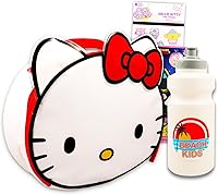 Vista 1 de Hello Kitty Juego de lonchera aislada para niñas, 3.0 L, incluye calcomanías y colgador de puerta de gato