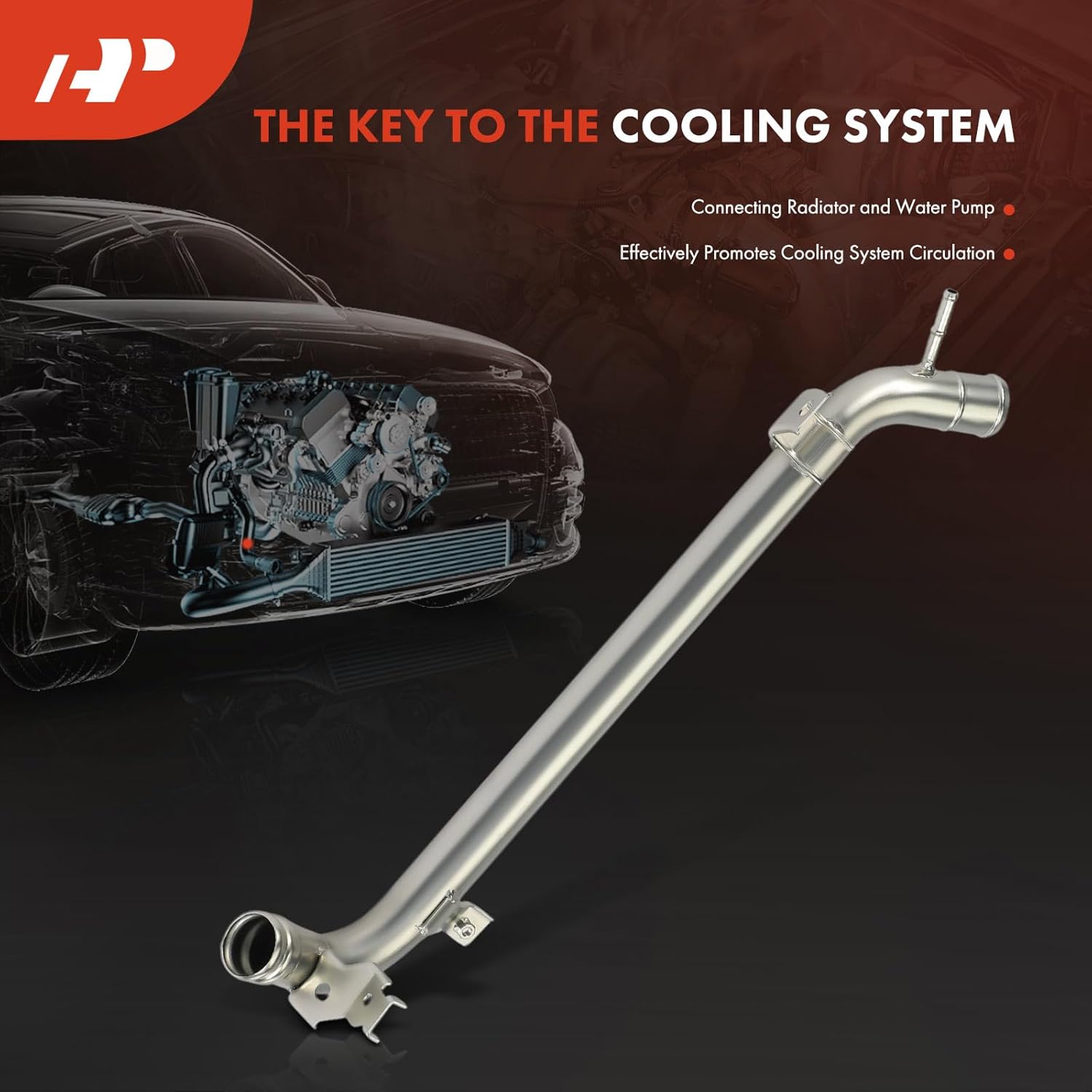 A-Premium Engine Water Coolant Hose Pipe Compatible with Suzuki Grand Vitara 2009 2010 2011 2012 2013, 2.4L