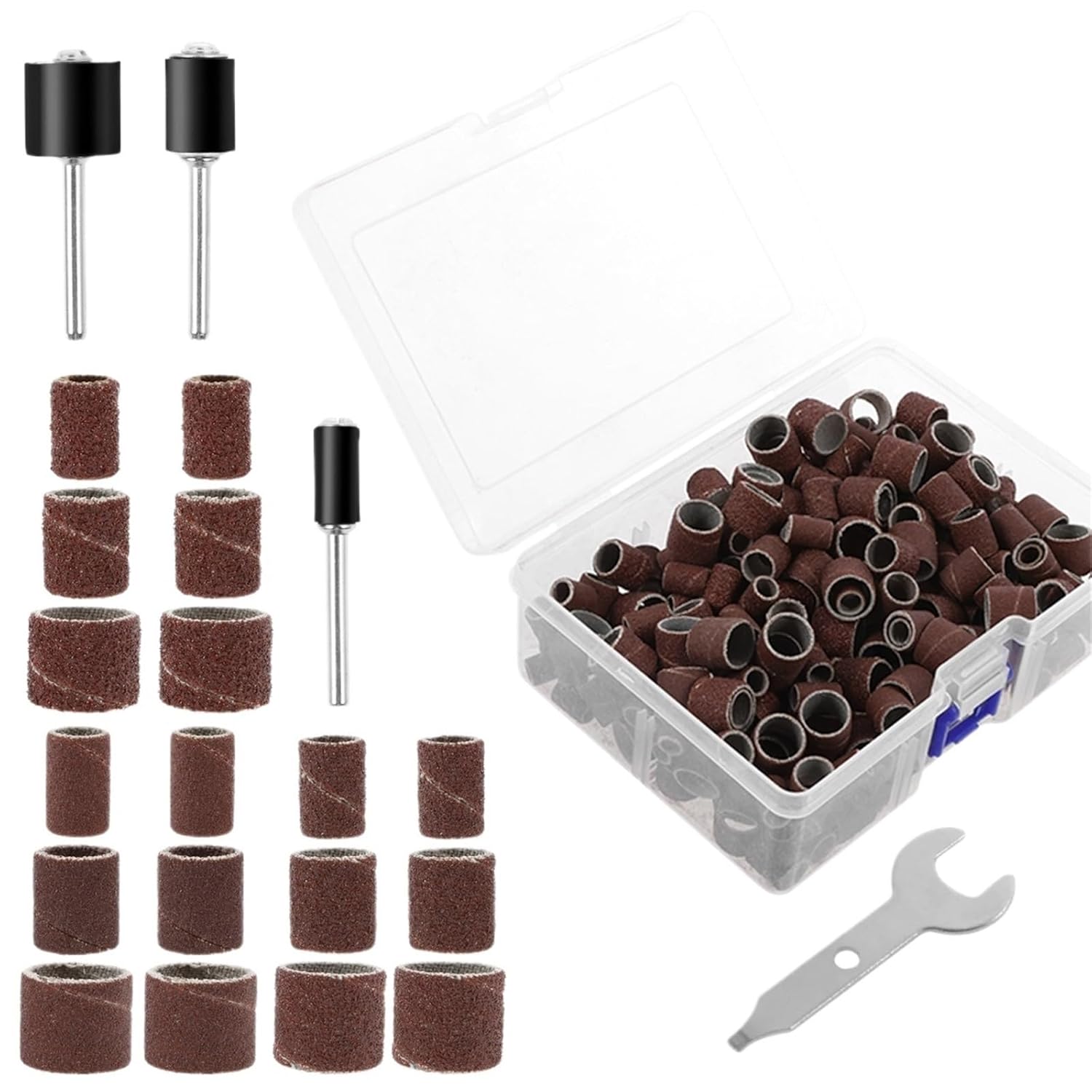 307PCS Sanding Drum Kit Drum Sander Sanding Sleeves for Rotary Tool Polishing Sanding Band