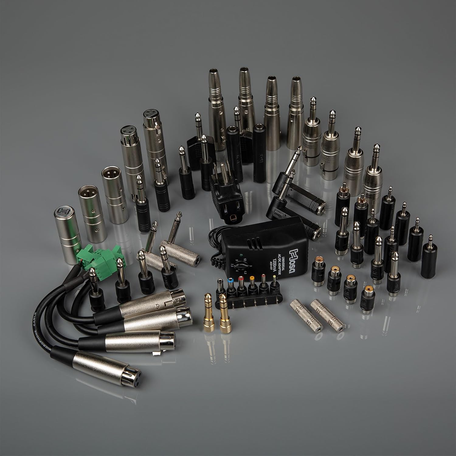 Hosa MAK-582 PatchPal Ultimate Connectivity Toolkit for Audio Troubleshooting & Signal Integration, Essential Gear for Live Sound, Studio, Broadcast & AV Professionals, 52 Pieces