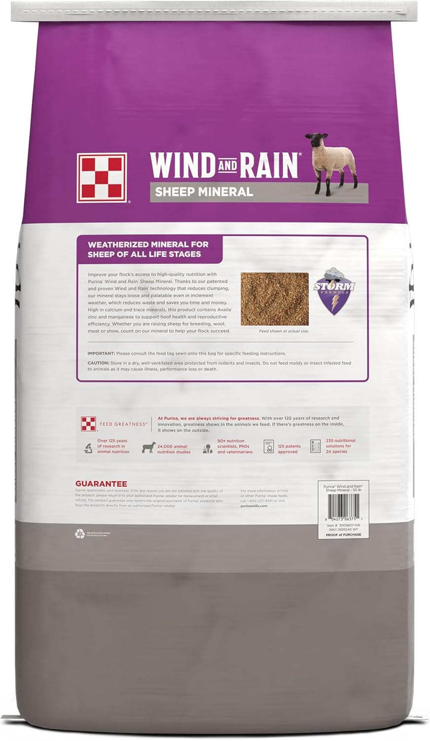 Purina | Wind & Rain Sheep Mineral | 50 Pound (50 LB) Bag