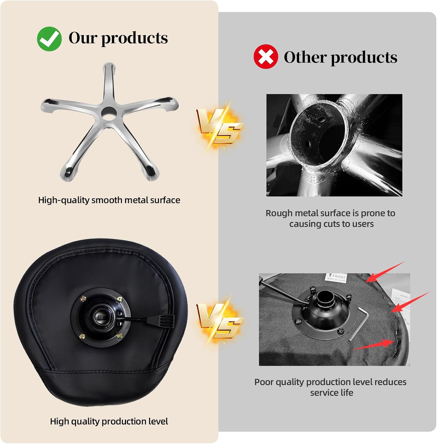 Saddle Stool with Wheels, Rolling Ergonomic Stool with Thick Saddle Seat, Adjustable Chair for Medical Dental Massage Clinic Salon (Black, Without Backrest) - Image 6