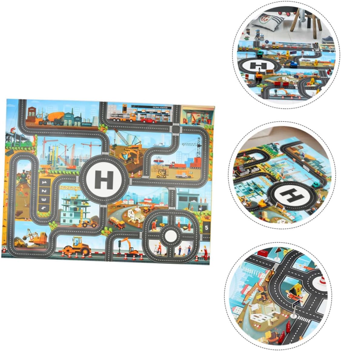 POPETPOP 1 Set Game Cushion Traffic Learning Carpet for Educational Play Mat for Car for Family Games Indoor Fun and Parent Activities