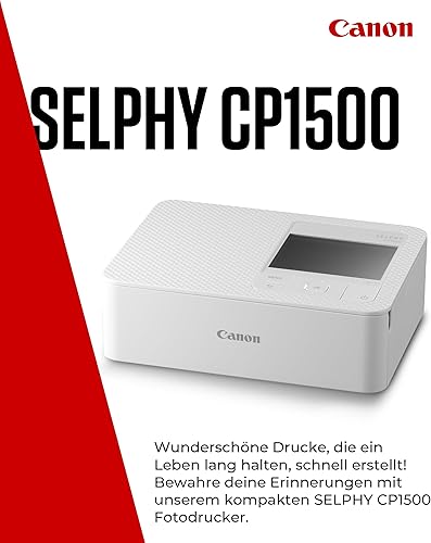 Canon SELPHY CP1500 Mini Fotodrucker mobil unterwegs (bis — šoninis vaizdas