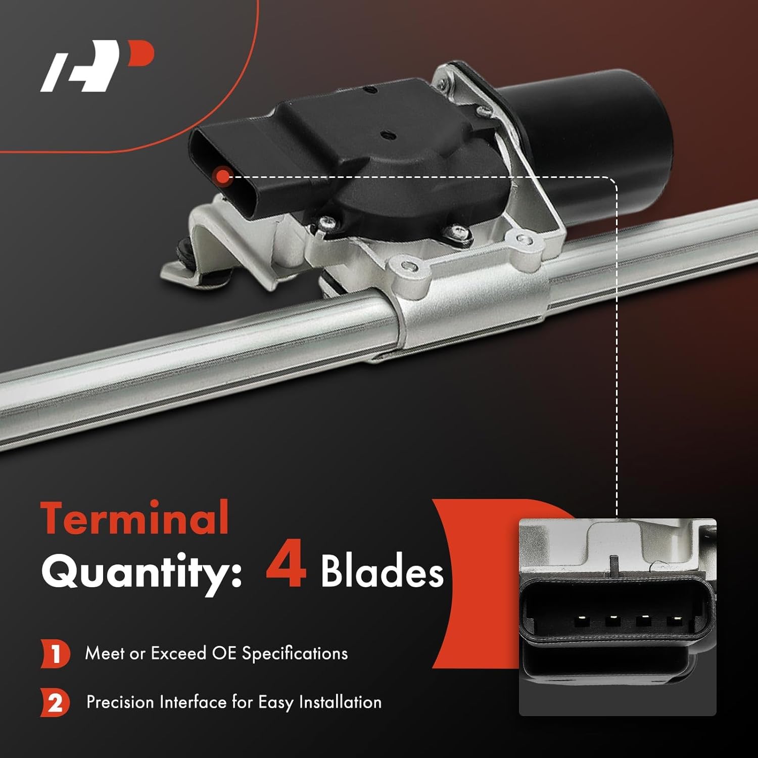 A-Premium Front Windshield Wiper Motor and Linkage Assembly Compatible with Chevrolet Malibu 2004 2005 2006 2007 2008