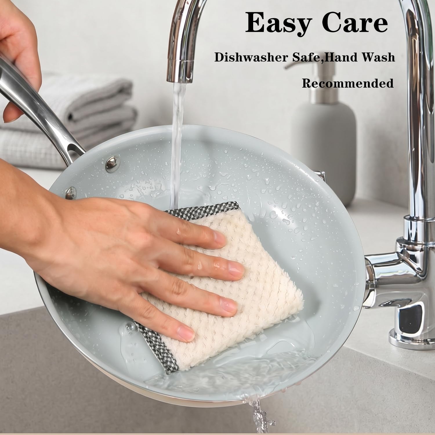 Patelnie ceramiczne nieprzywierające Cookersway: 3 sztuki patelni nieprzywierających 20,3 cm + 24,1 cm + 27,9 cm - Zdrowe patelnie do jajek - Bez PTFE, PFOA, PFAS