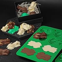 Vista 7 de Webake Chocolate Frog Candy Mold 2 Pack Silicone Molds For Passover Frog Jello, Keto Fat Bombs, Crayons, Gelatin, Cake Decoration, Soap, Resin(Green)