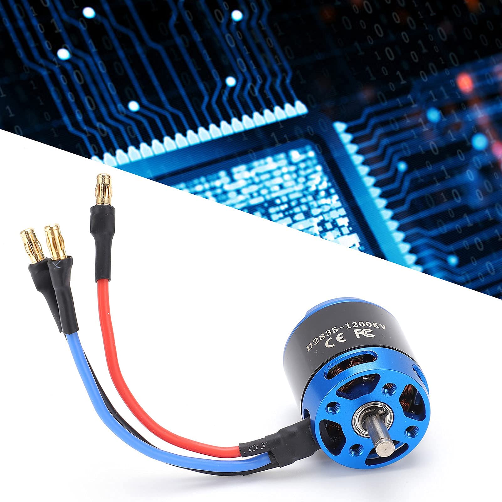 Motore Brushless, Resistente All'usura in Metallo, Motore per Quadricotteri 2835 1200KV, per UAV Modelli Aerei Velivoli Telecomandati