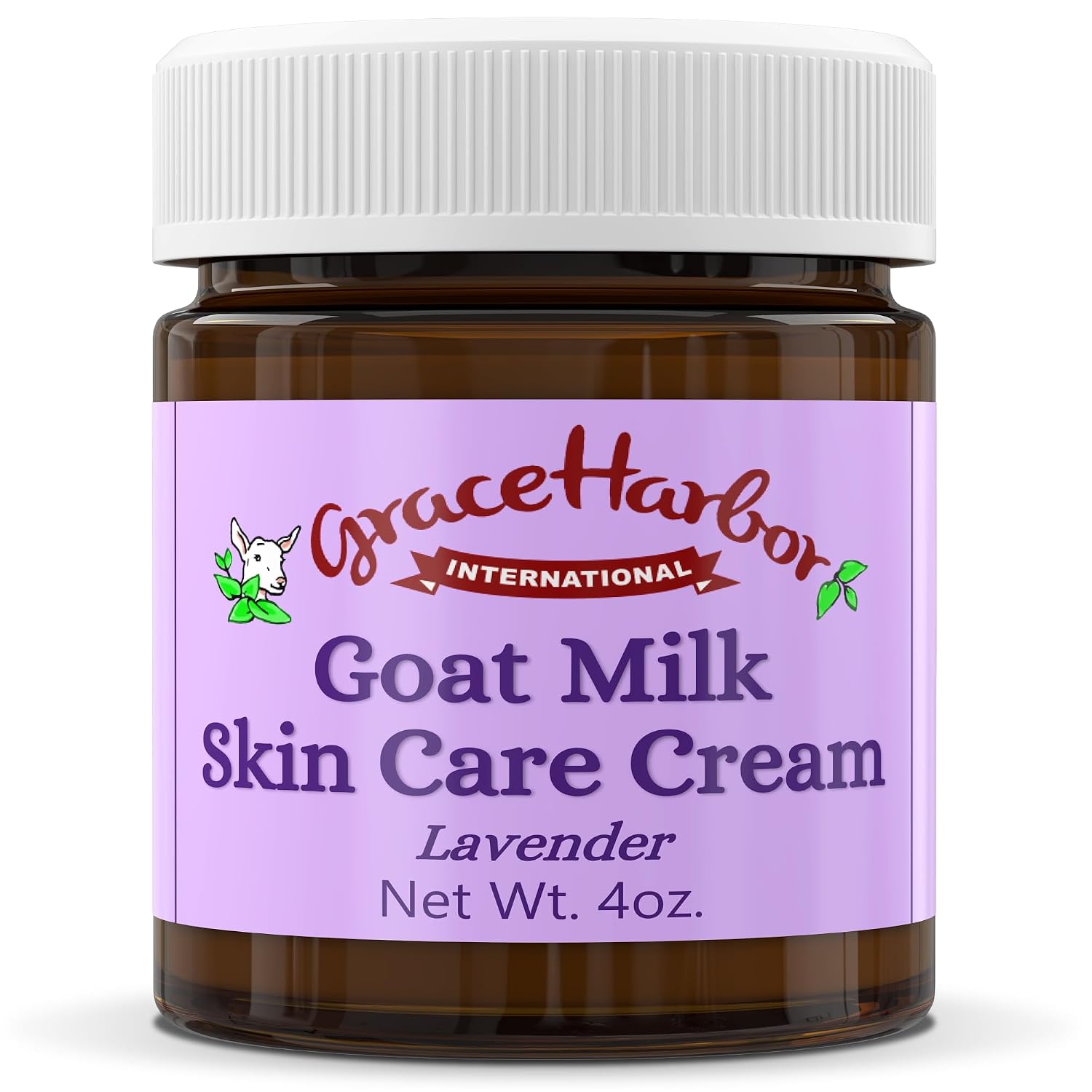 Grace Harbor International Grace Harbor Goat Milk Skin Care Cream – Lavender Nighttime Facial Moisturizer for Women – Natural, Essential Oils, Deep Hydration for Dry Skin – Eye Cream – 4oz