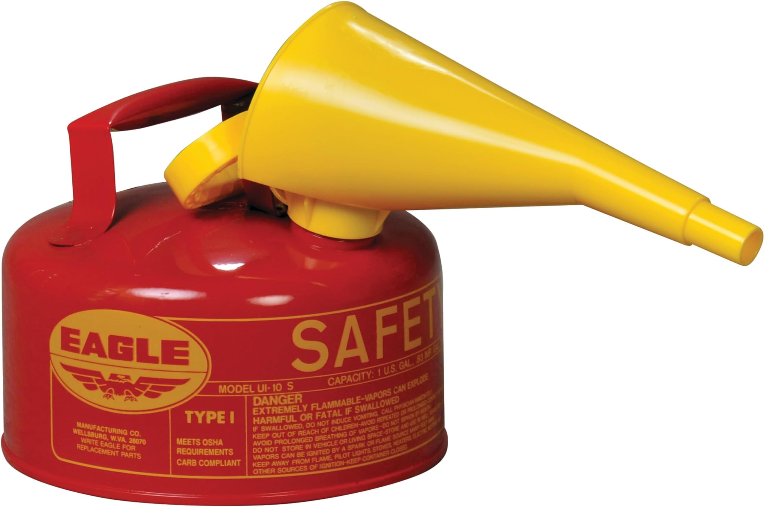 Eagle Ui-10-Fs Gallon Safety Can With Removable Funnel