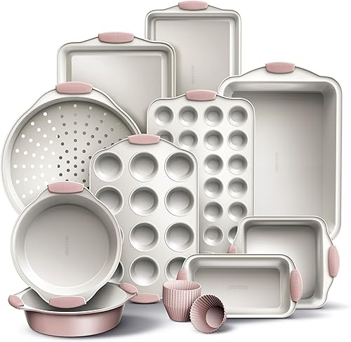 Country Kitchen - Juego de Utensilios para Hornear Apilables Antiadherentes - Duradero, Juego de Horneado de Fácil Desmoldado - 22 Pzas. Incluye