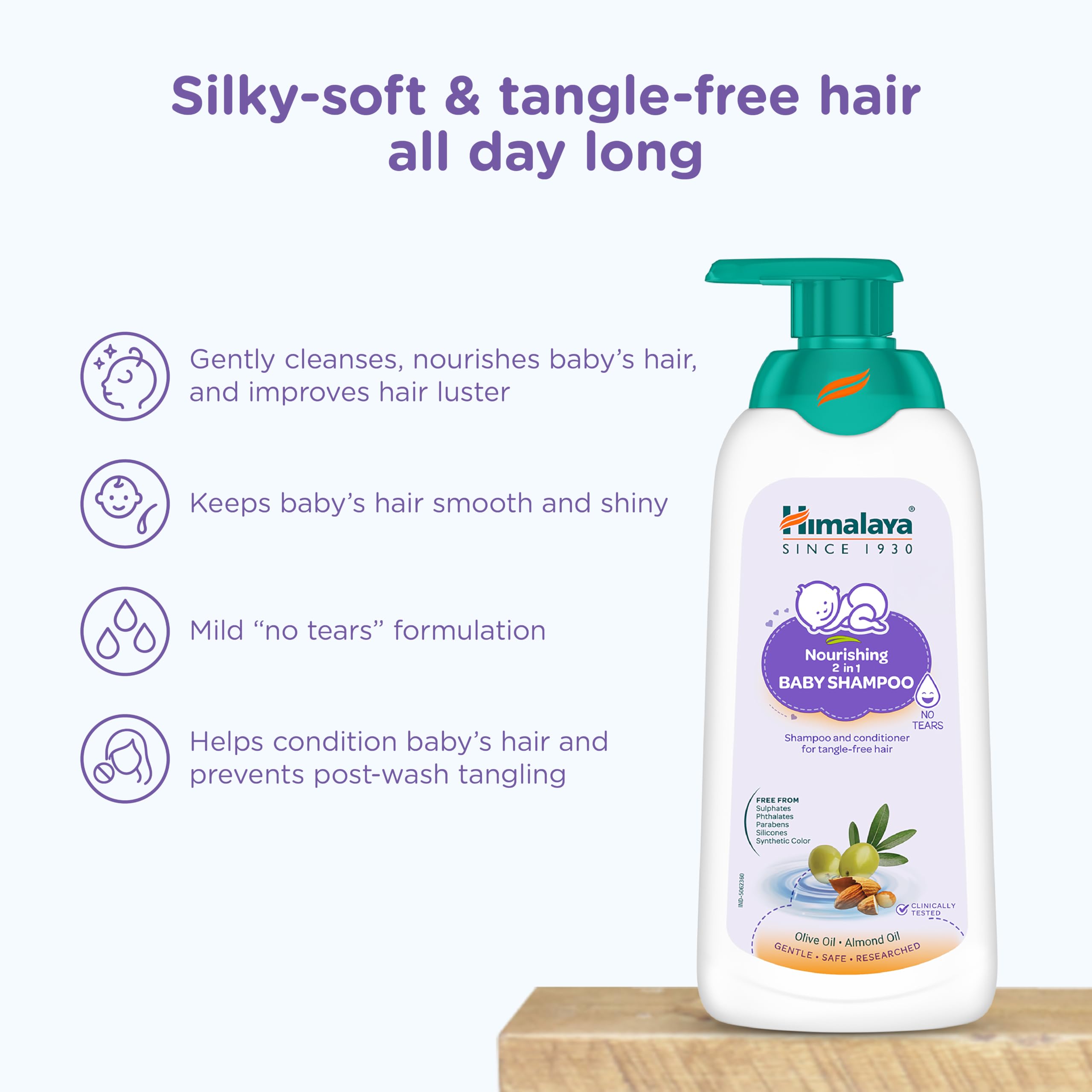 Himalaya 2-in-1 Nourishing Baby Shampoo+Conditioner (400ml) 2