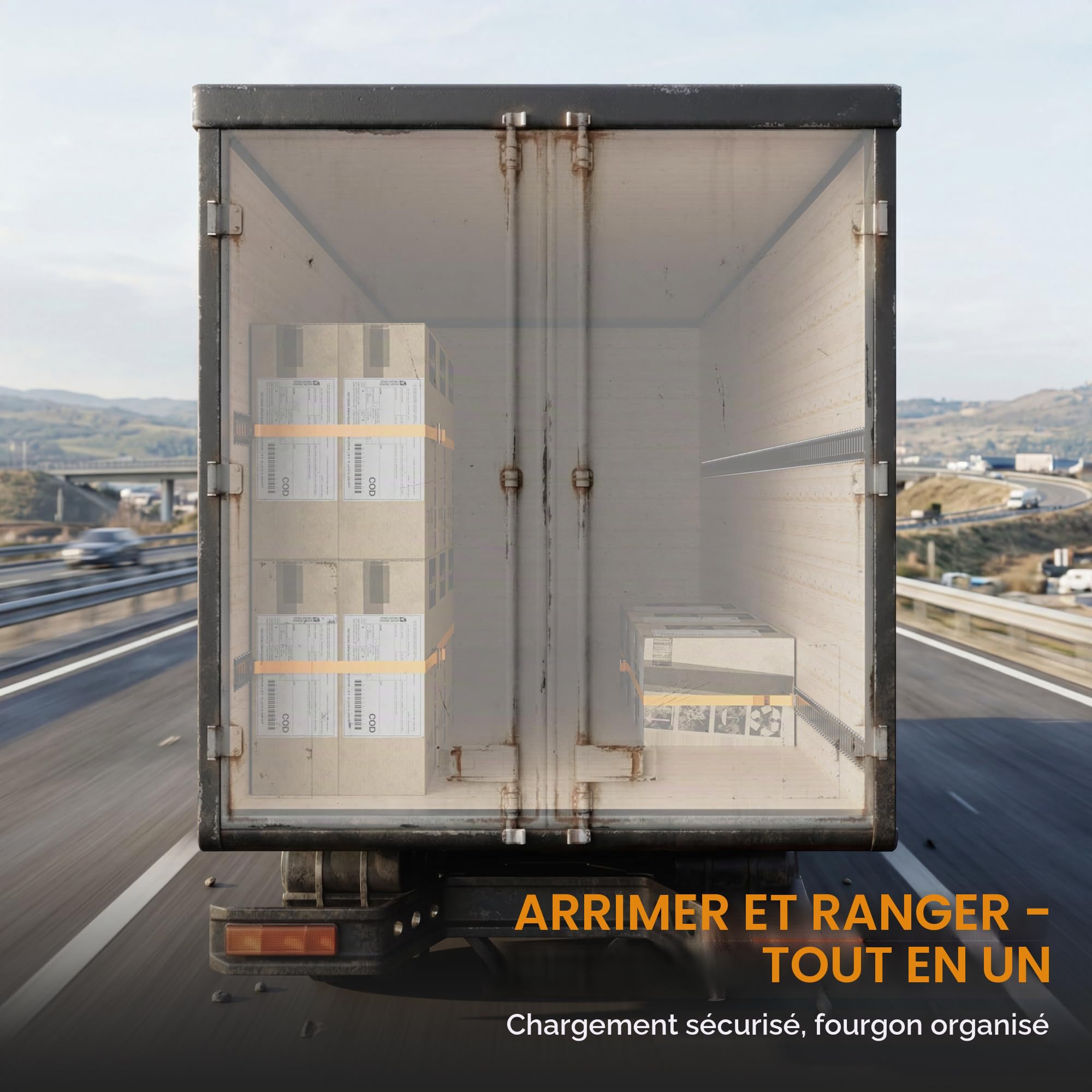Kit Rail d'Arrimage E-Track 20 Pièces, 5 Rails de 1,52 m | Capacité Max. 998 kg, Anneaux en D, Anneaux en O Renforcés, Sangles à Cliquet, Pour Fourgon, Remorque, Utilitaire