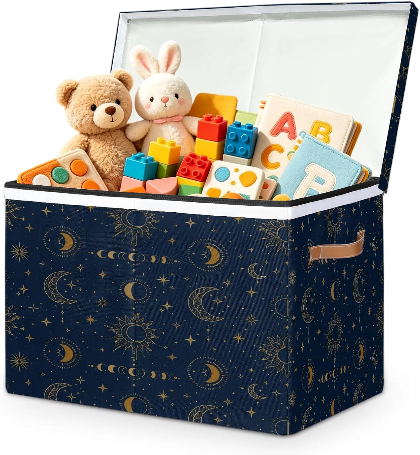 Mystical Moon Phase Large Toys Box with Lid