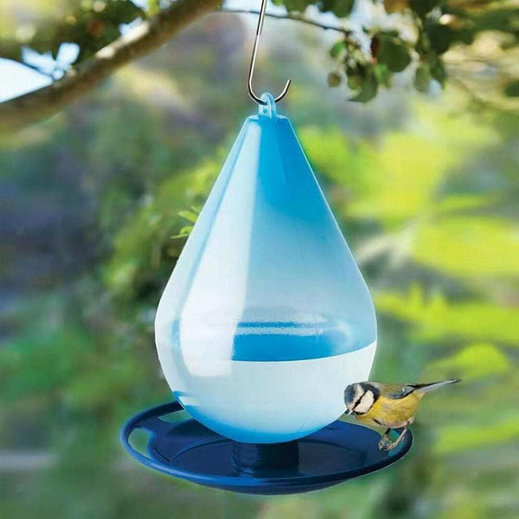Mangeoire à Oiseaux Automatique avec Distributeur d'Eau et Crochet Suspendu