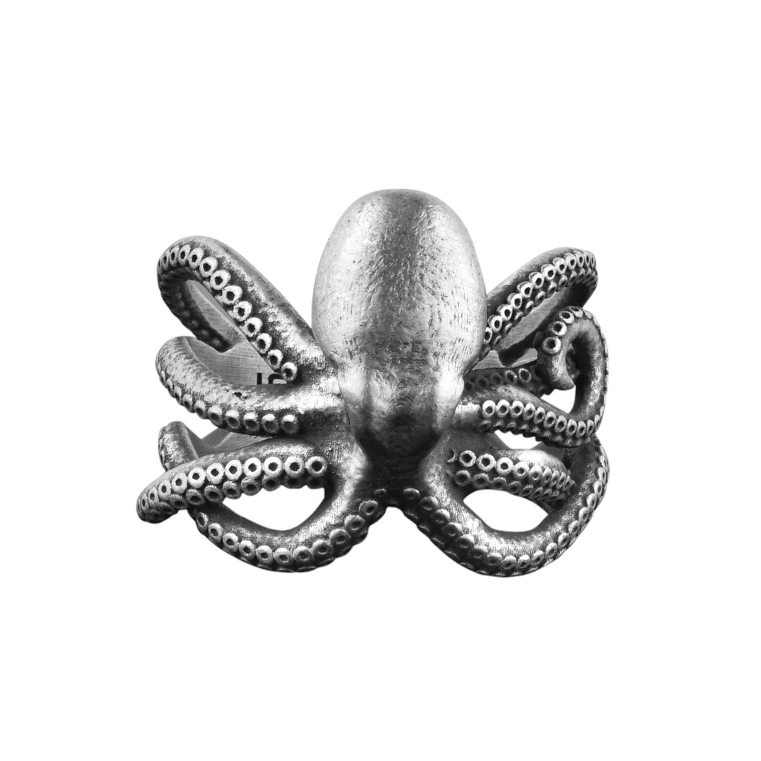 BySilverStone Jewelry Silberring Für Herren – Außergewöhnlicher Oktopus-Ring, Kraken-Ring Aus Oxidiertem Sterlingsilber, Meerestier-Ring Für Freund, Ozean-Ring Für Ehemann,