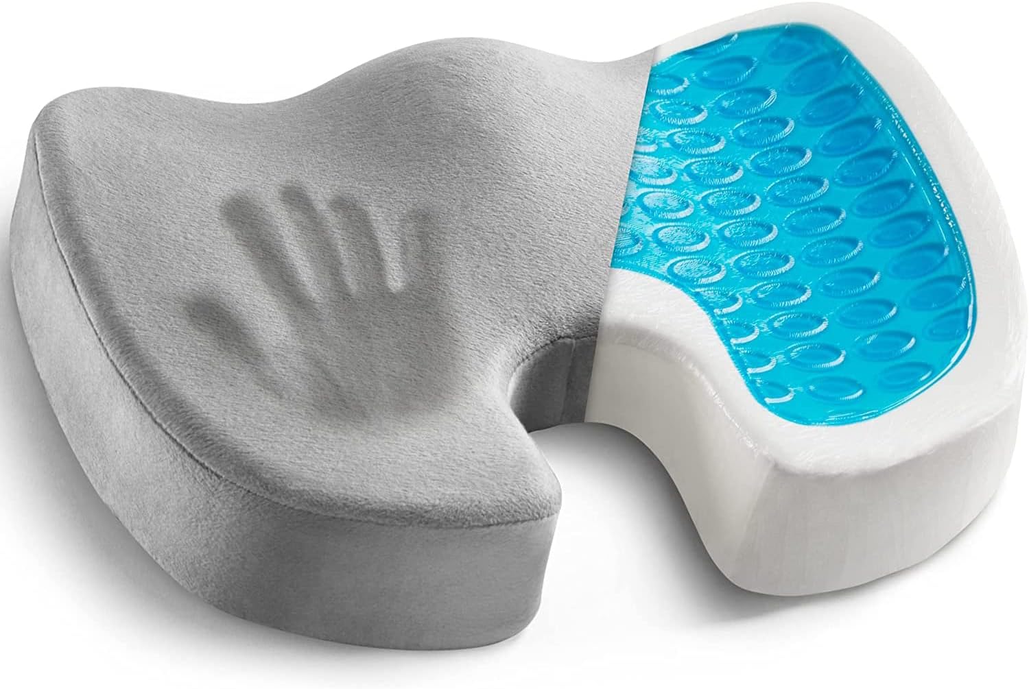 EDIMENS Memory Foam Coccyx Seat Cushions for Office Chair, Orthopedic Gel Seat Cushion for Coccyx Sciatica Back Pain Relief, Car Seat Seat Cushion for Tailbone Pain,Work Chair Pad Pillow