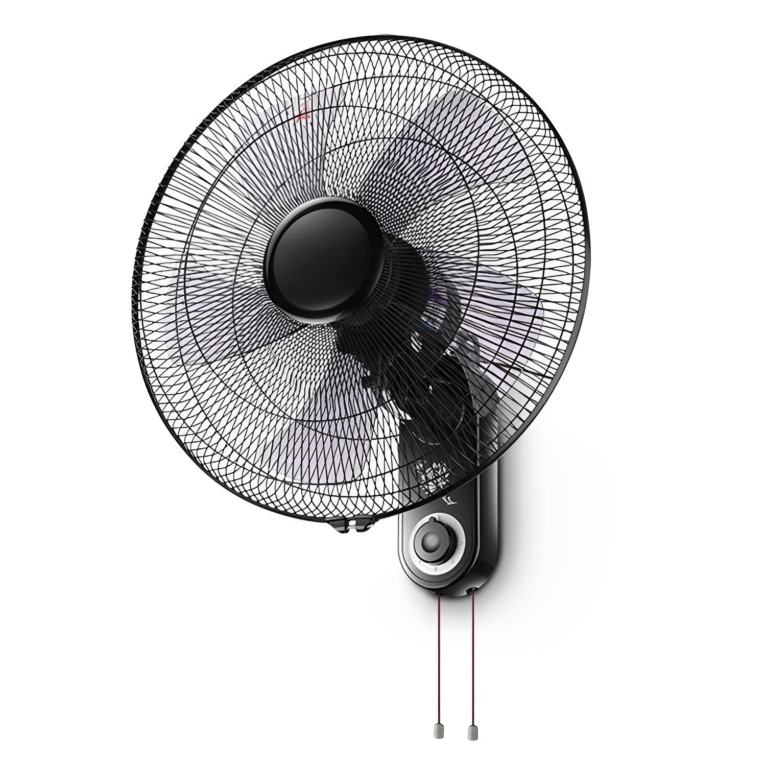 Ventilatore da parete 52 cm / 3 impostazioni di velocità/oscillazione di 120 gradi/griglia di sicurezza/funzionamento con cavo di trazione/motore silenzioso/facile installazione