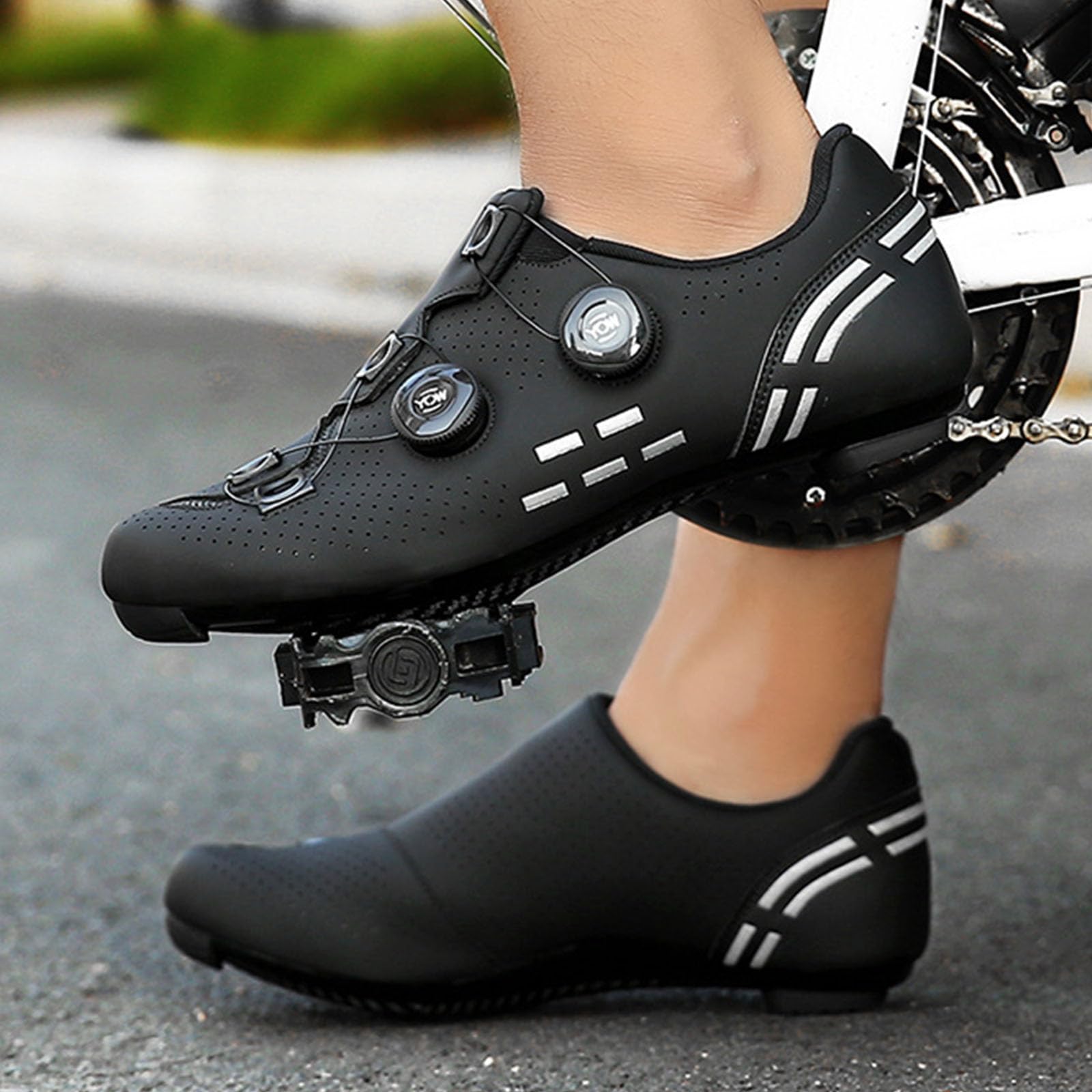 Mateju Zapatilla de Ciclismo Hombre Mujer, Colorido Transpirable Zapatillas Ciclismo Carretera MTB Compatibles con SPD/SPD-SL Lock System, Unisex Adulto Ciclismo Bicicleta Spinning