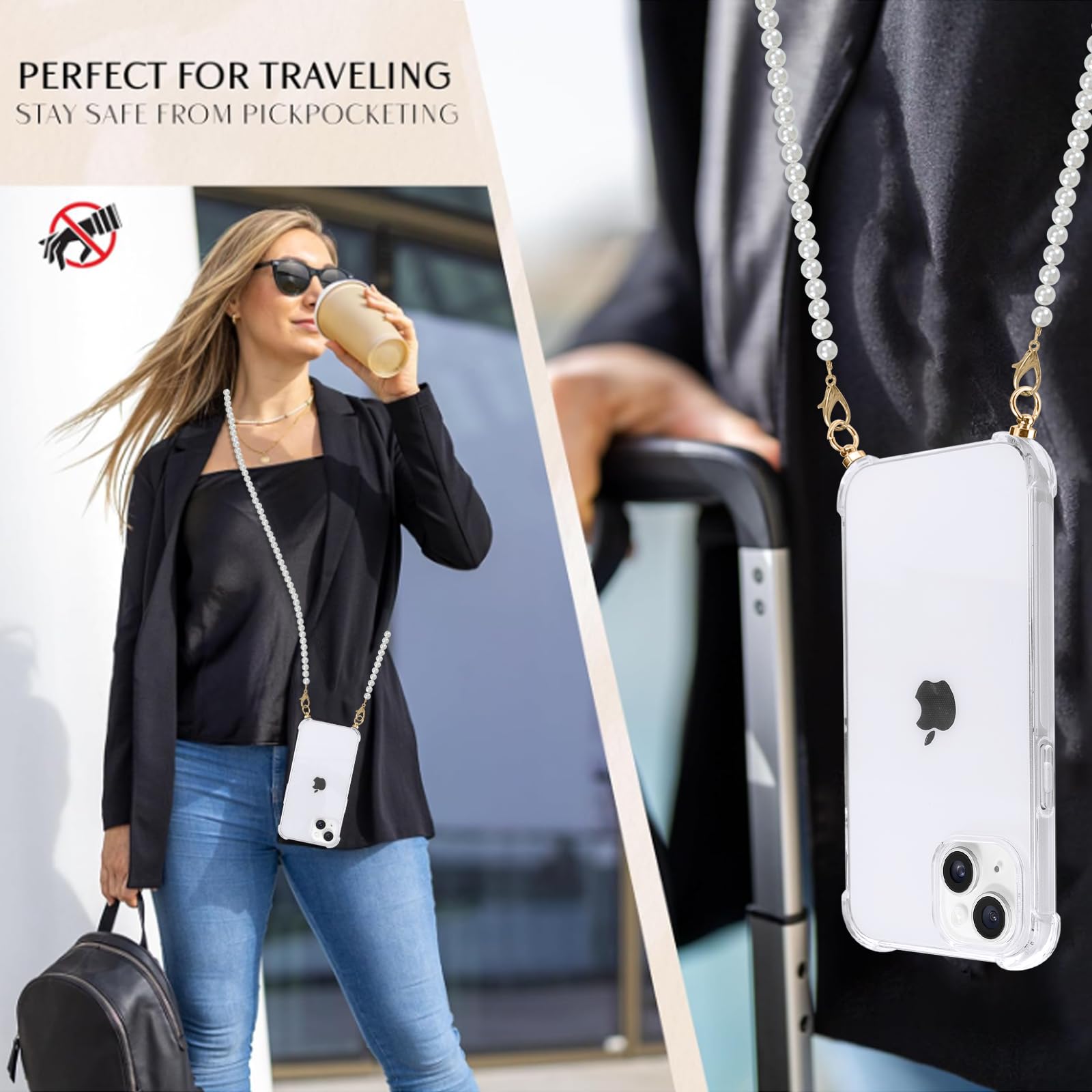 Pnakqil 2 Pezzi Cover per iPhone 13 Pro 6.1, Ultra Sottile