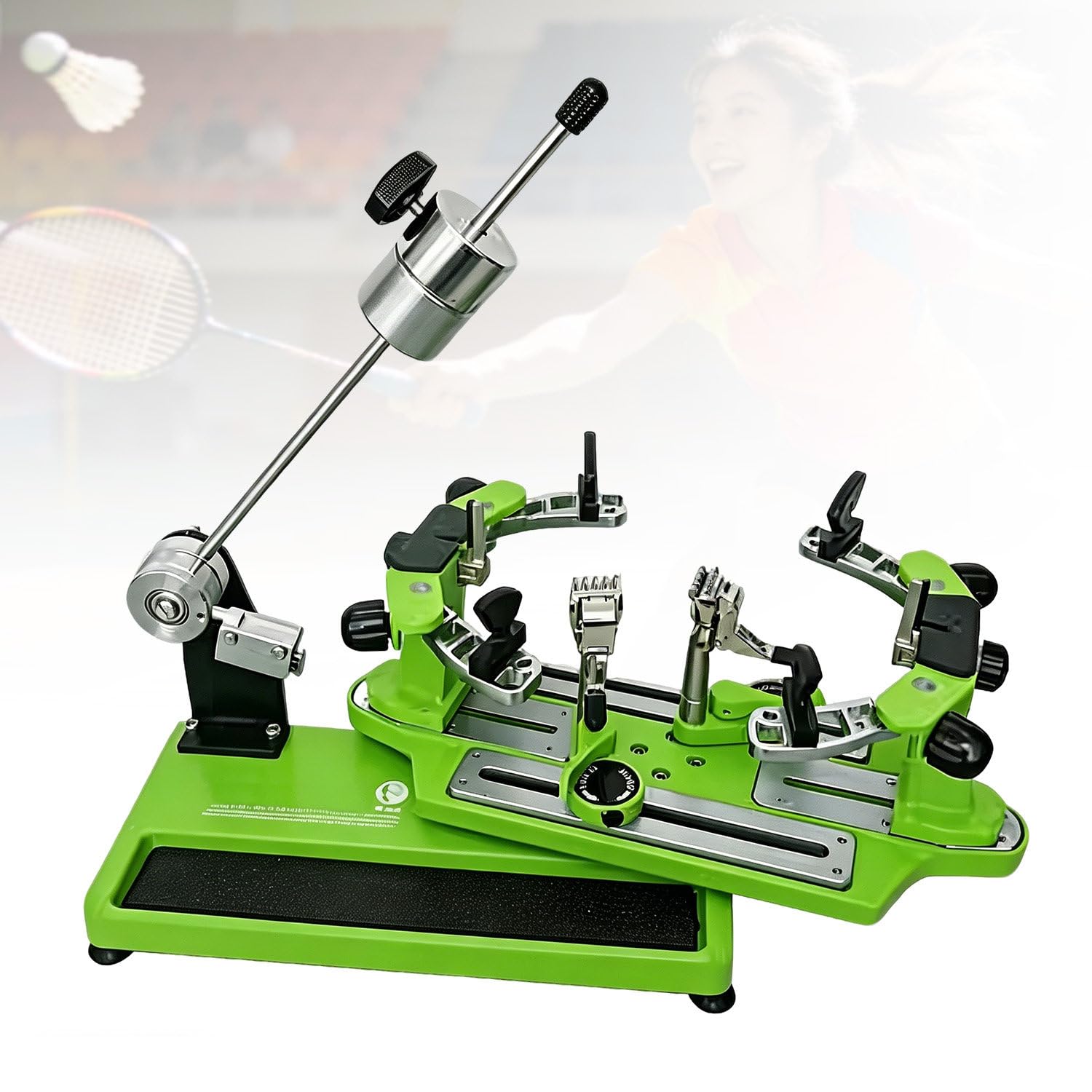JXYQ Tabletop Badminton Racket Stringing Machine, 6-Point Fixation, Racket Rotation Anti-Slip Re-Stringing Tool
