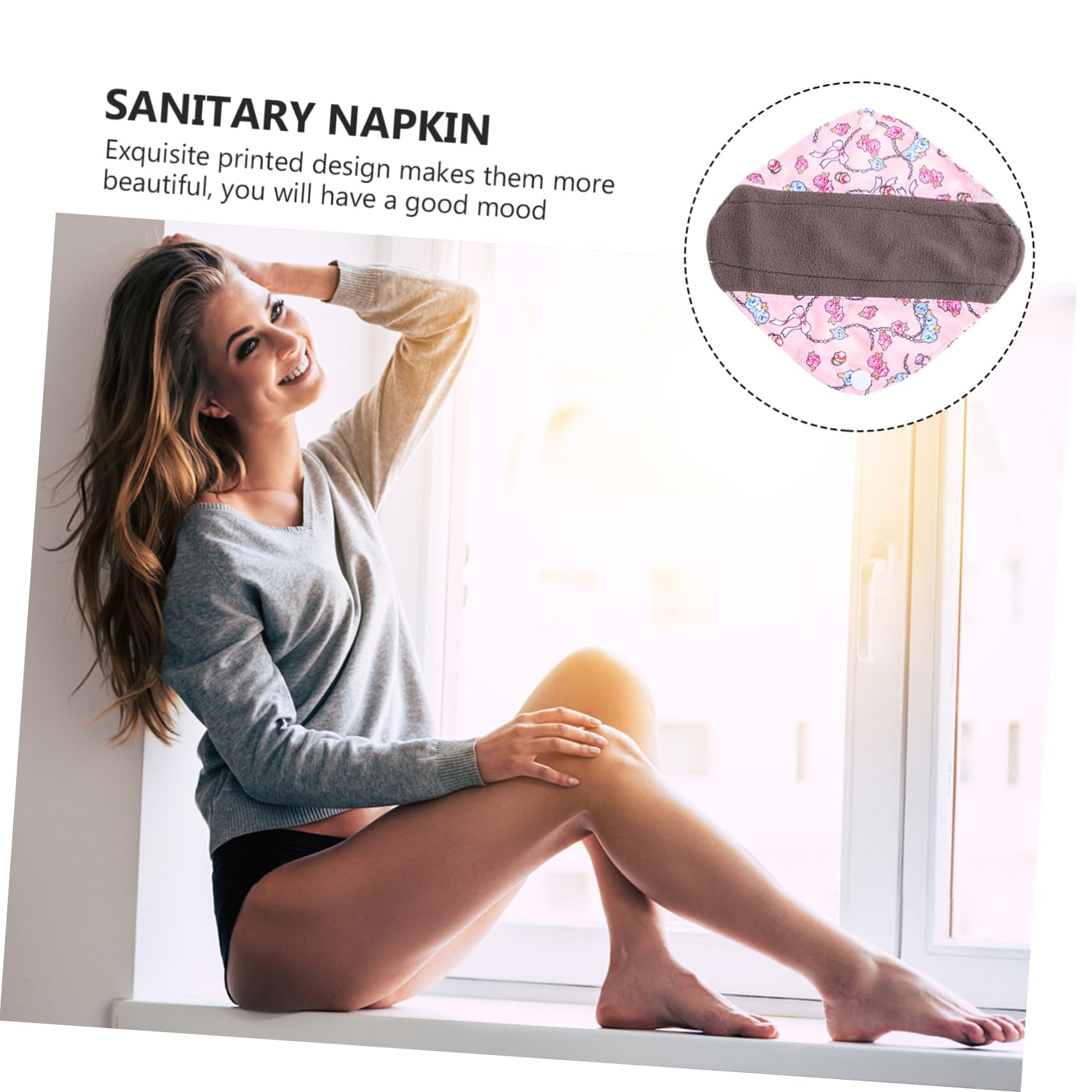 FRCOLOR 3 Sätze Waschbare Tante-handtuchauflage Wattepads Für Die Periode Frauen Menstruationspads Slipeinlagen Aus Stoff Sanitär Storage Bag Damenbinden Damenbinde Für Mädchen 5 Stück * 3