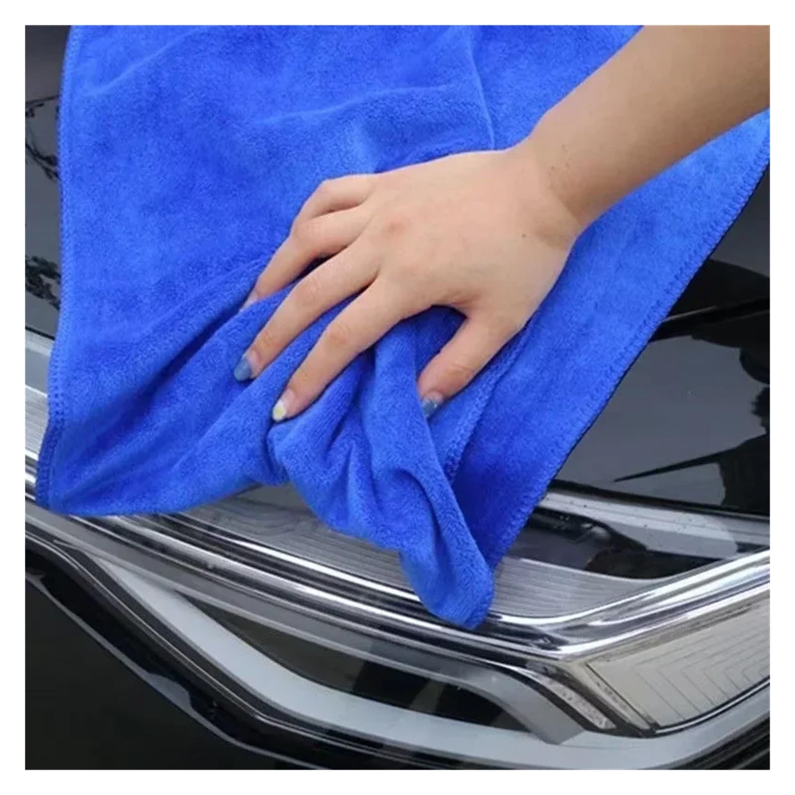60 Stück Mikrofaser-Reinigungstücher 30 x 30 cm, fusselfreie Autowaschtücher, hochsaugfähig, Auto-Detailing-Poliertuch, Haushalt für Autopflege