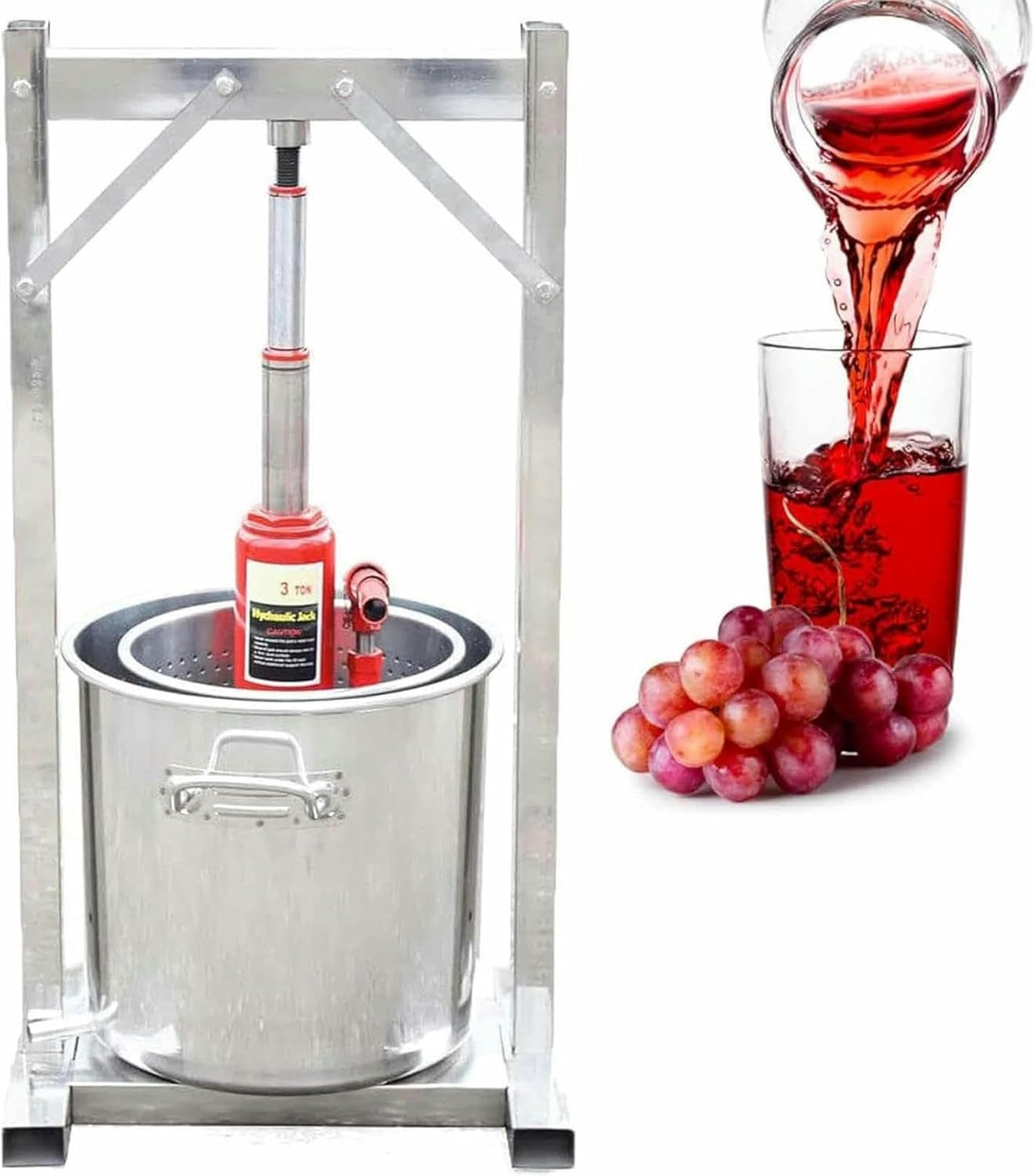 UWYTGF Fruit Press,Fruit Wine,Manual Press,Honey Press Manual,for Juice,Cider,Wine,Olive Oil,Manually Operated,22l
